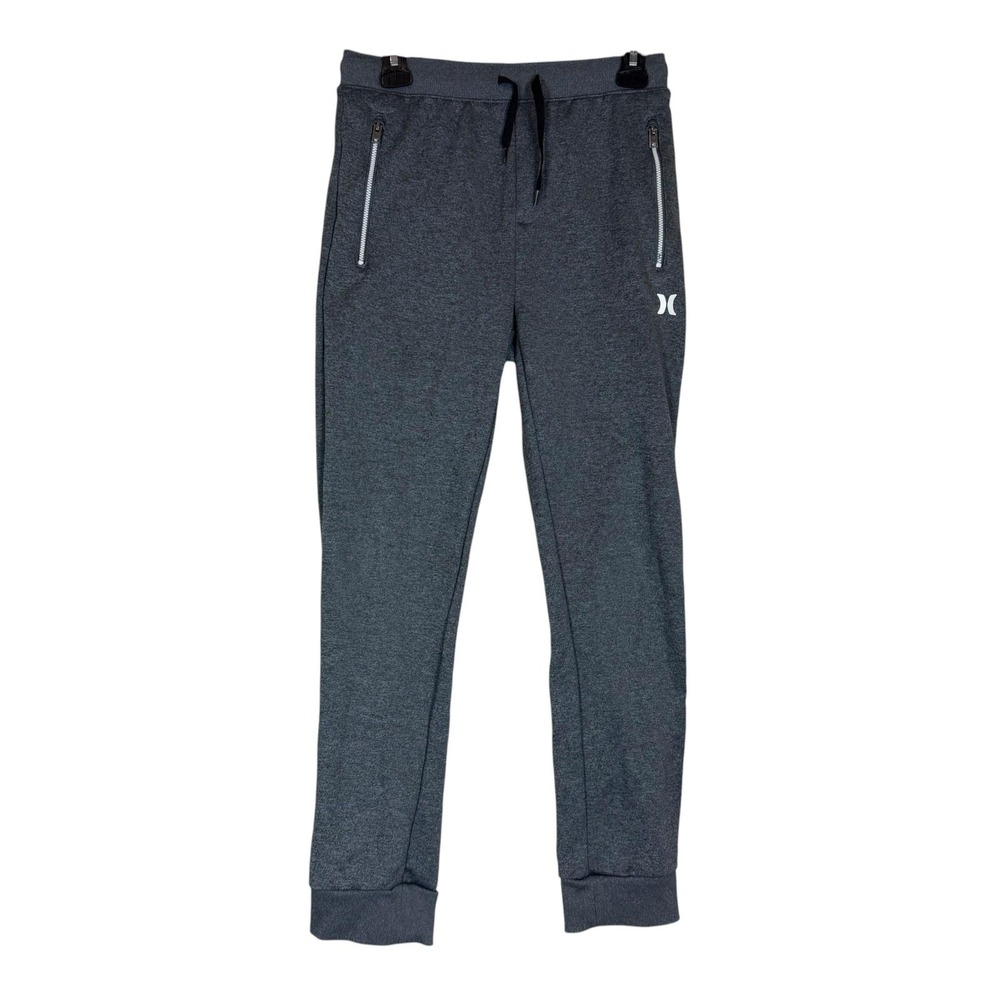 Hurley Pants Youth XL Gray H2O-DRI Jogger Zip Pocket Running Athletic Track